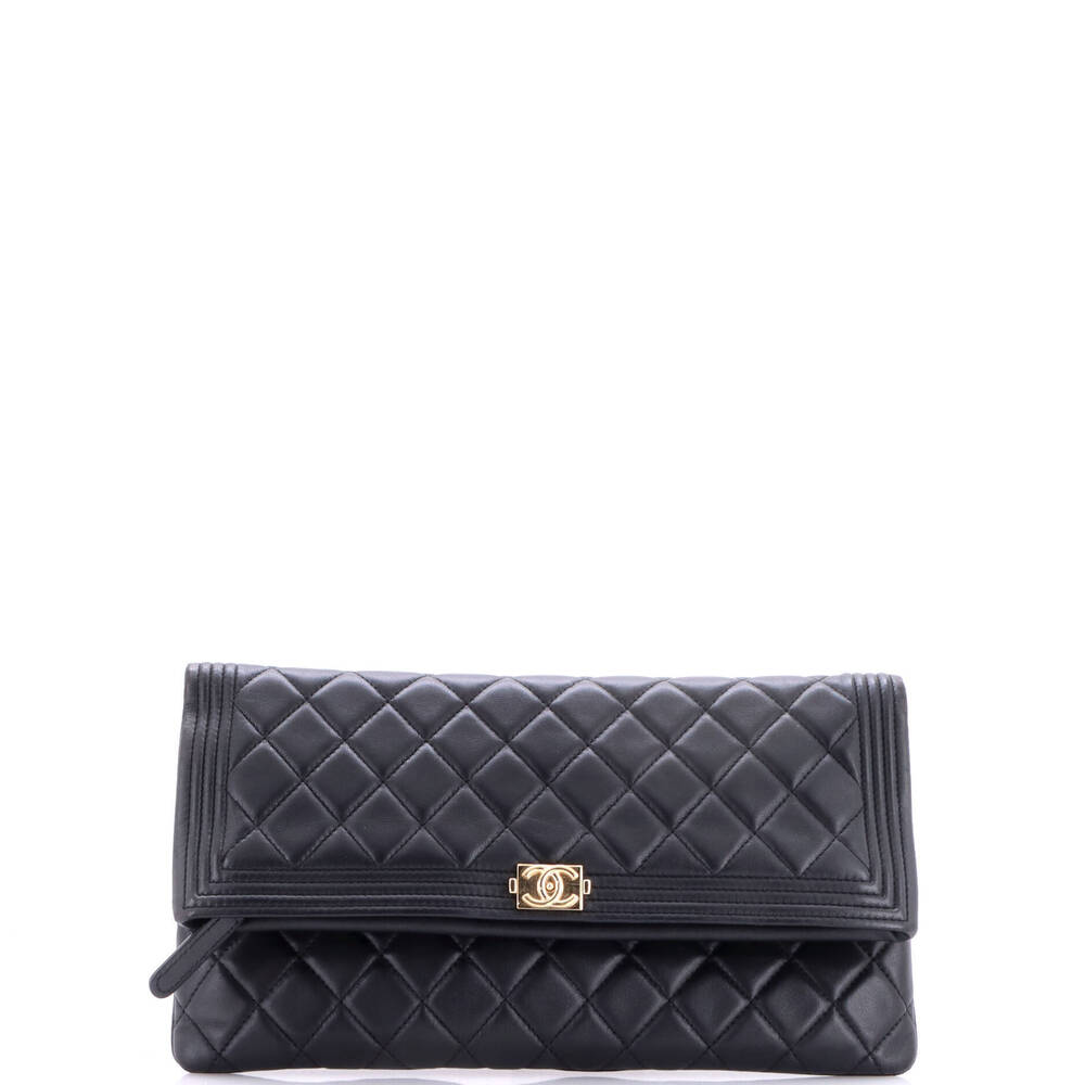 Chanel Boy Beauty CC Clutch Quilted Lambskin